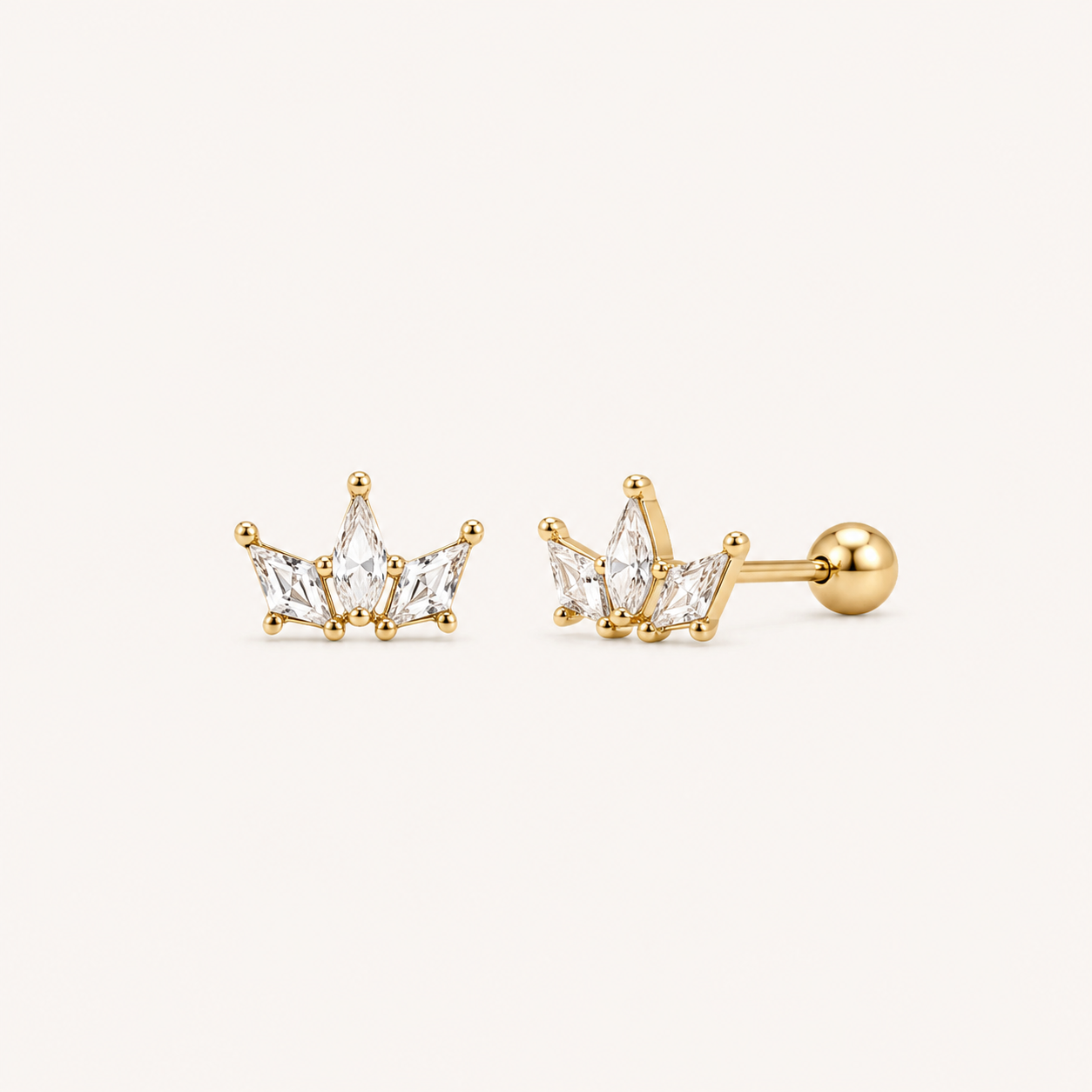 BALL STUD EARRING -YJ059