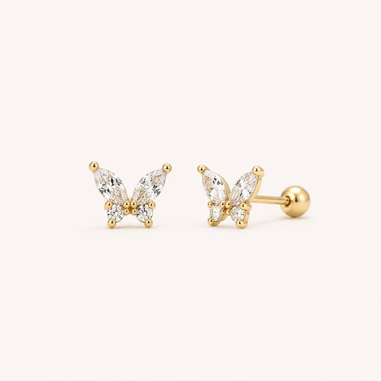 BALL STUD EARRING -YJ058