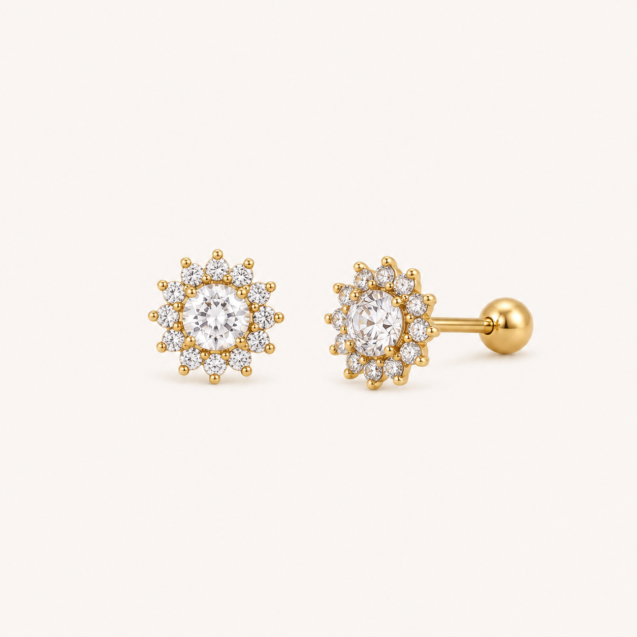 BALL STUD EARRING -YJ064