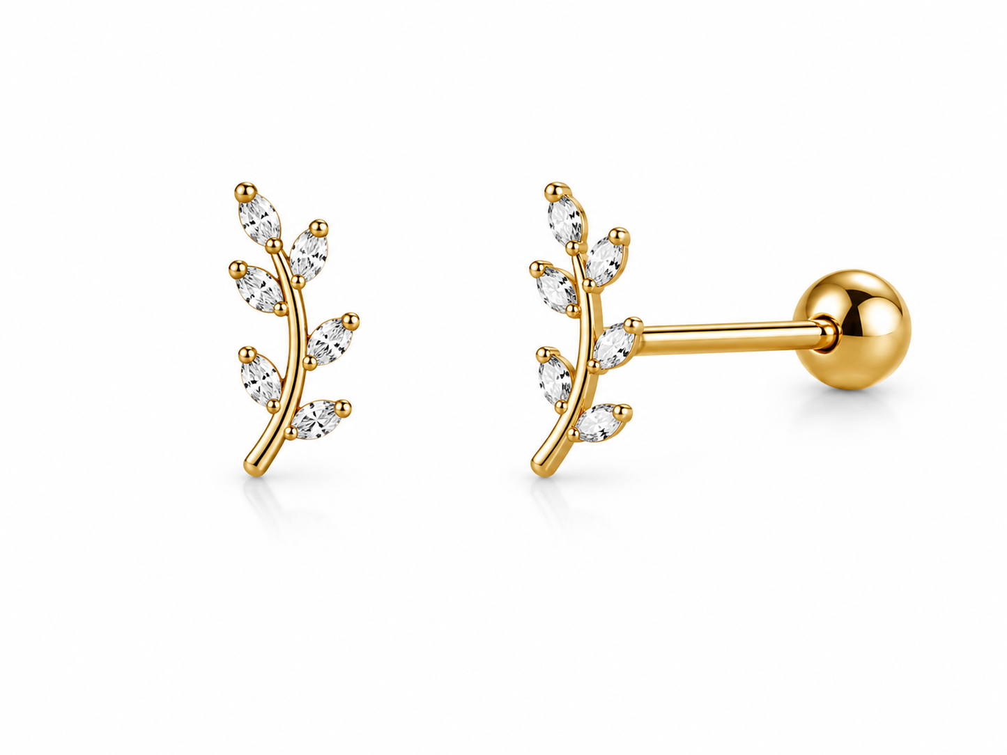 BALL STUD EARRING -YJ068