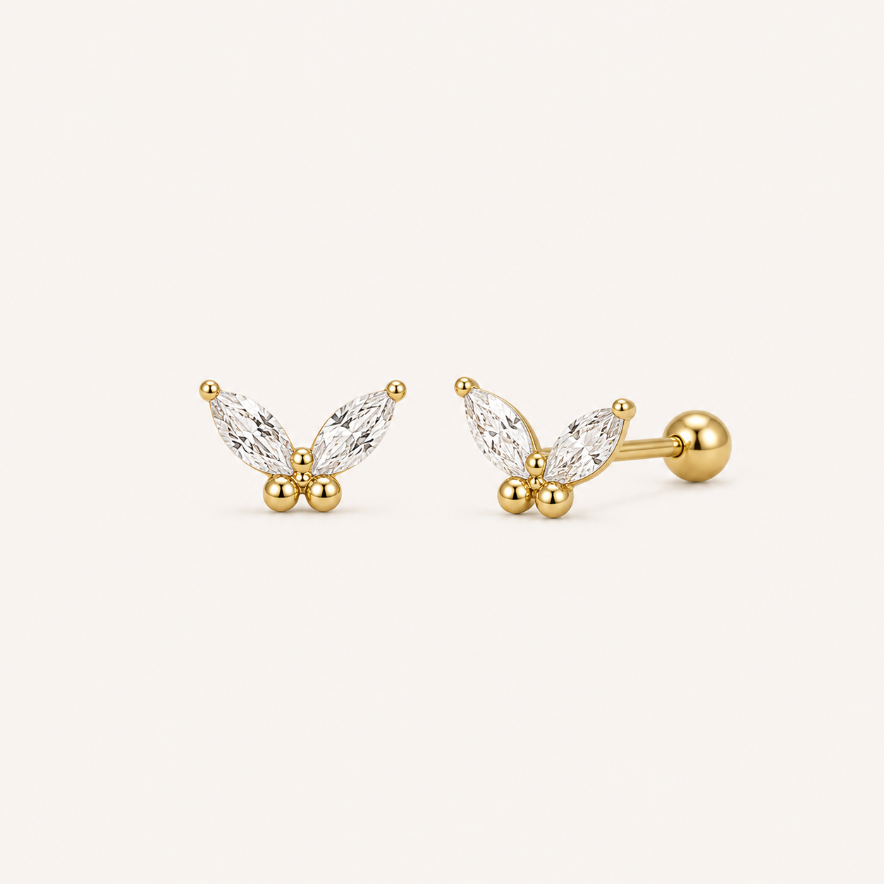 BALL STUD EARRING -YJ063