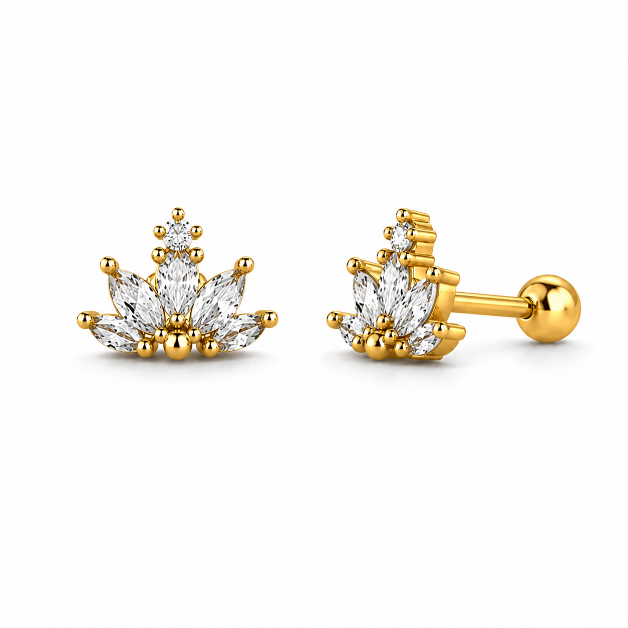 BALL STUD EARRING -YJ065