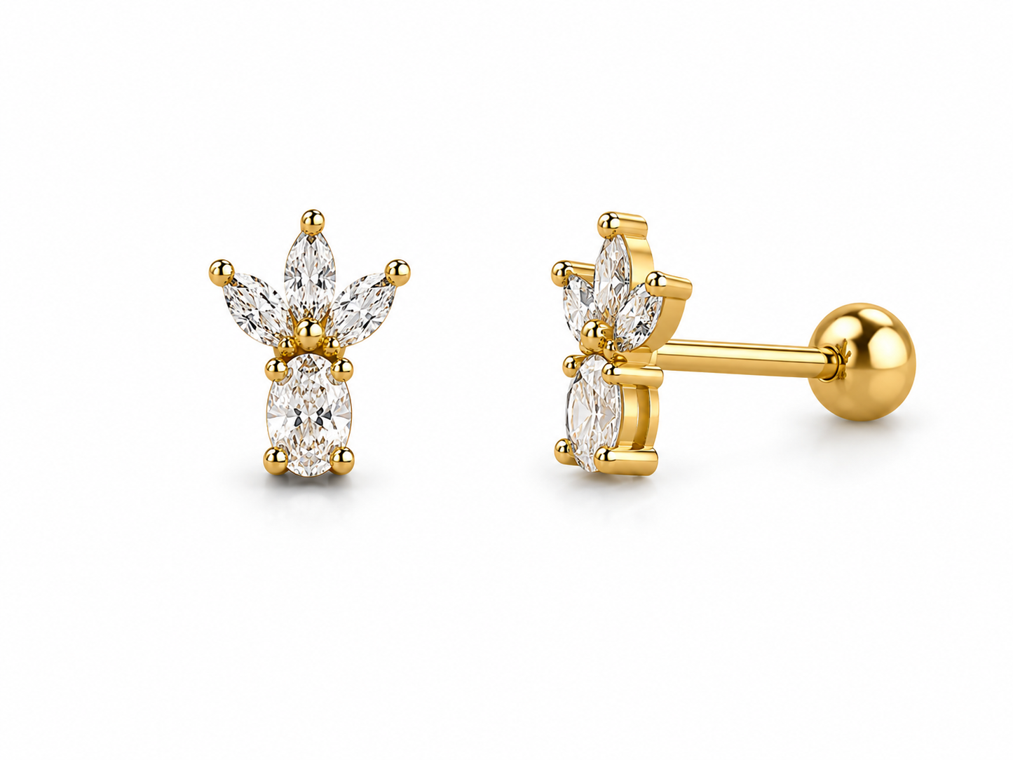BALL STUD EARRING -YJ067