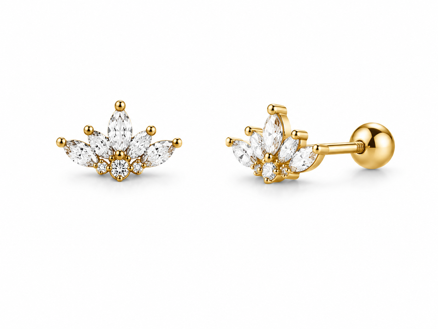 BALL STUD EARRING -YJ066
