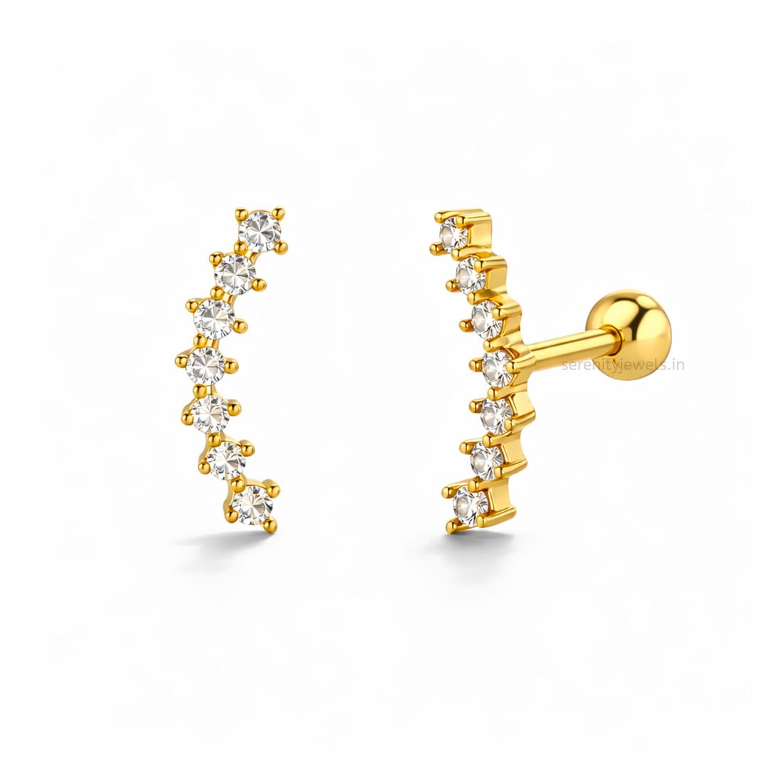 BALL STUD EARRING -YJ070