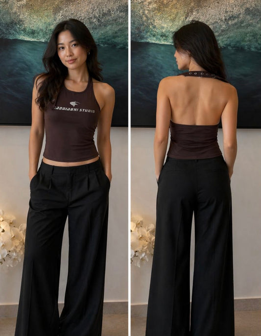 HALTER BUCKLE TOP