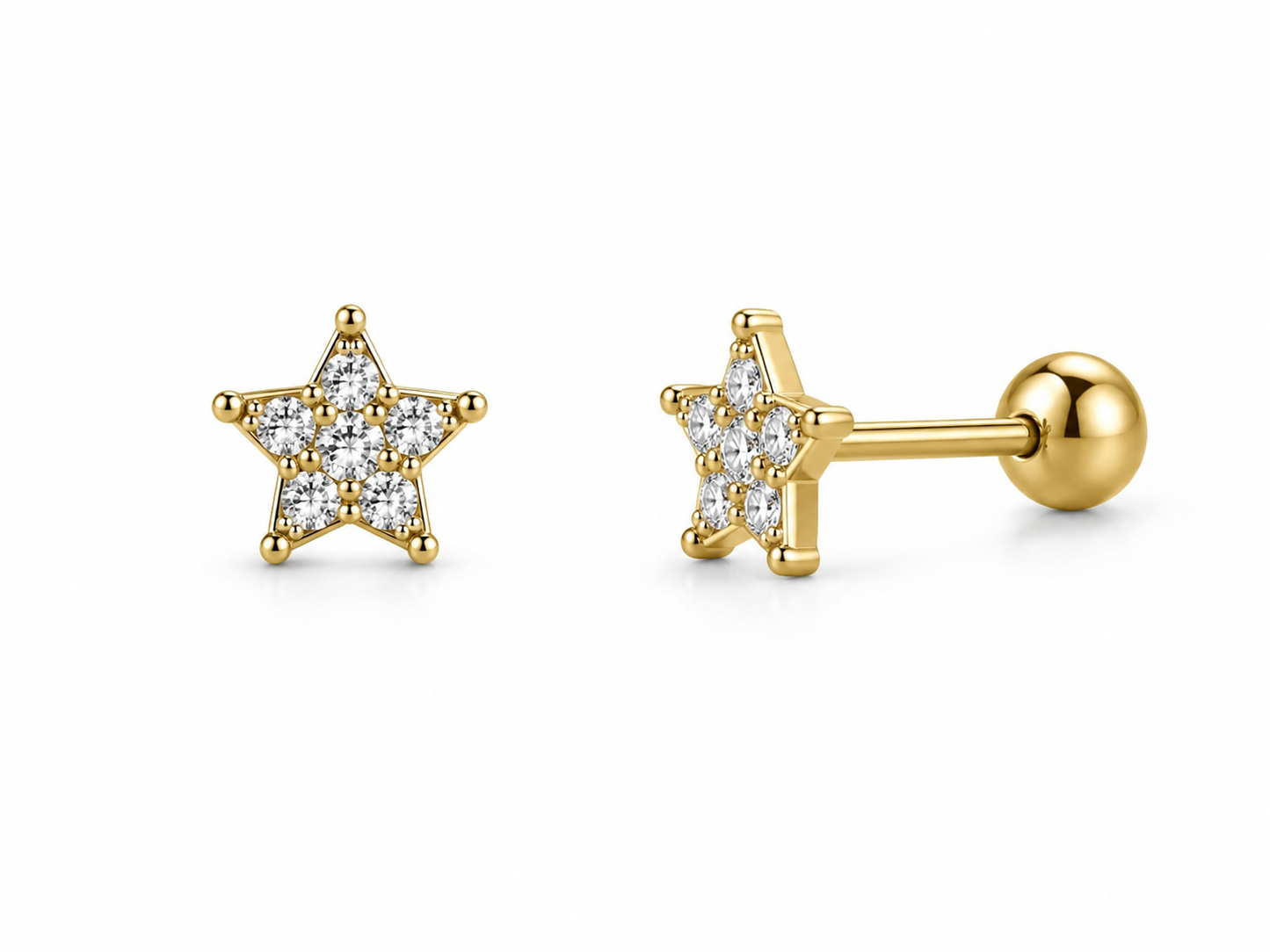 BALL STUD EARRING -YJ062