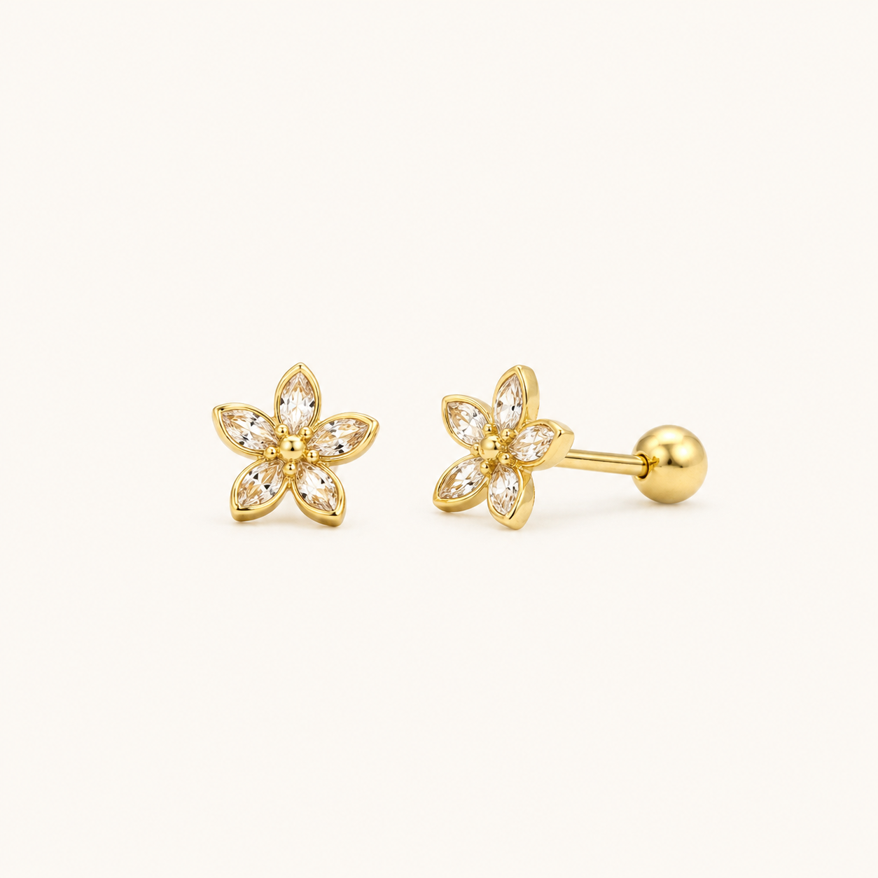 BALL STUD EARRING -YJ055