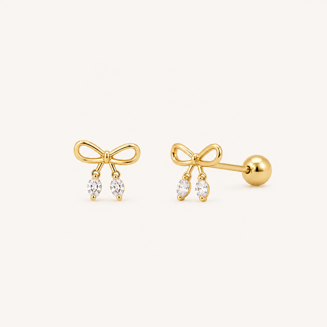 BALL STUD  EARRING -YJ054