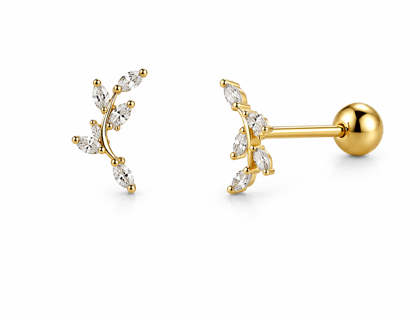 BALL STUD EARRING -YJ069